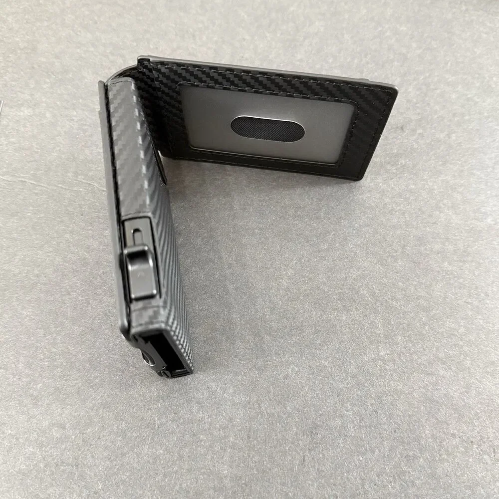 Men's RFID Wallet with Money Clip Minimalist Slim Pop Up Card Holder Gift idea